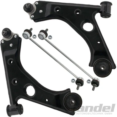 MARKENLOS QUERLENKERSATZ SET+TRAGGELENKE+KOPPELSTANGEN VORNE LINKS RECHTS für OPEL CORSA D