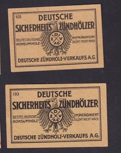 2 Ancienne  étiquettes  allumettes  Allemagne  BN200891 Aigle - Imagen 1 de 1