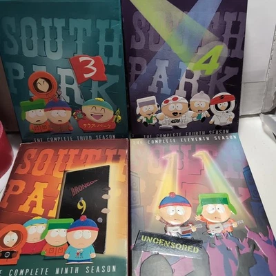 South Park Complete Season 3, 4, 9, 11 DVD Box Sets Free Ship All With Slipcover - Image 1 of 4