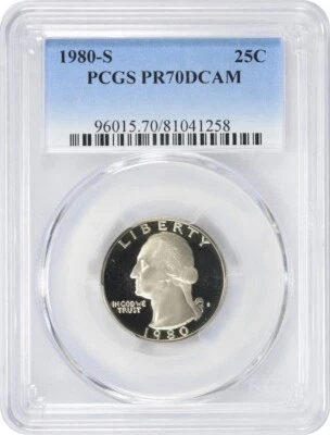 1980-S Washington Quarter PR70DCAM PCGS - Image 1 of 2
