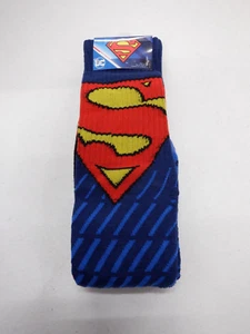 MENS HYP DC COMICS SUPERMAN 2 PACK RIBBED CREW SOCKS NEW #22112 - Picture 1 of 2