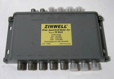 Zinwell Wide-band 6X8 Multi-Sw Part # WB68 Cable Satellite Splitter - Image 1 of 3