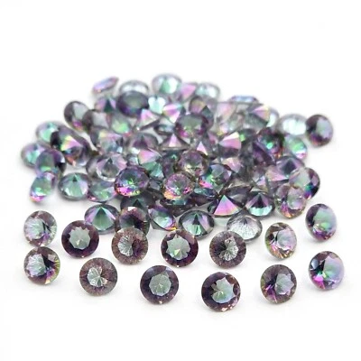 Mystic Quartz Round Cut Stone Loose Gemstone For Jewelry 104 Pcs 7 MM 100 CT - Image 1 of 4