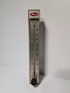 Dwyer RMC-101-SSV Flow Meter, 10" Scale, 5-50 SCFH Air, SS Valve, 100 PSI - Picture 1 of 10