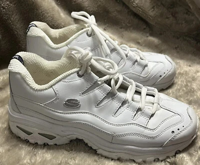 Skechers Sport Energy Running Shoe Sneakers White Leather 2250 Womens Size 9 EUC - Image 1 of 4
