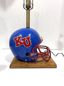 "Lámpara de mesa casco vintage NCAA Kansas Jayhawks 24"" de alto" - Imagen 1 de 13