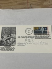 First Man on the Moon Landing 9/9/69 & 7/20/69. Envelope With Dates And Stamp