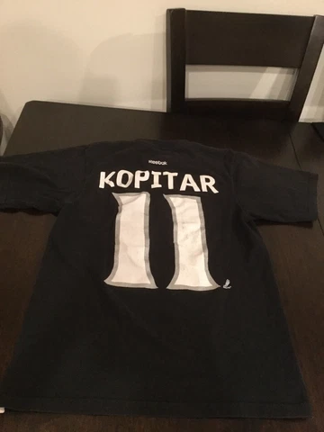 Los Angeles Kings Anze Kopitar Black Reebok Jersey T-Shirt Medium Cover