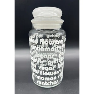 Vintage Jar Canister Storage Container MOD Office Kitchen Craft Snacks White 80s - Picture 1 of 10