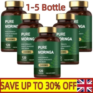 Organic Moringa Capsules | 2400mg | 120 Count | High Strength~ - Picture 1 of 14