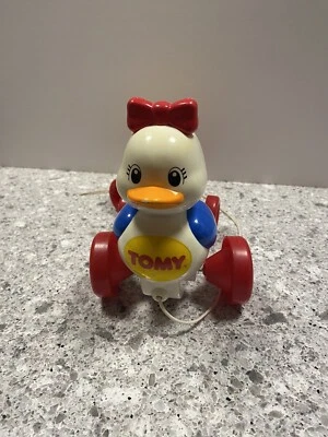 Vintage Tiny Toomies Quack Along Duck Mommy And Baby Ducks Pull String No Sound - Image 1 of 4