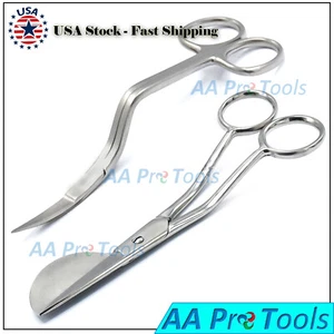 Hoja de tijeras con apliques de acero inoxidable de 6 pulgadas con mango desplazado y... - Imagen 1 de 2