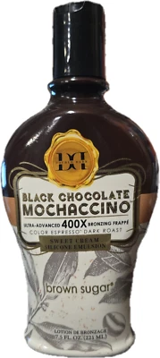 Black Chocolate Mochaccino 400X Espresso Dark Roast Bronzer Tanning Lotion 7.5oz - Image 1 of 2