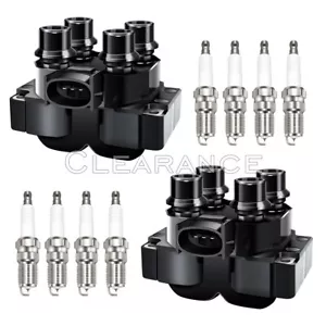 Performance Ignition Coils & Spark Plugs for Ford F150 E150 Lincoln FD487 SP432 - Picture 1 of 7