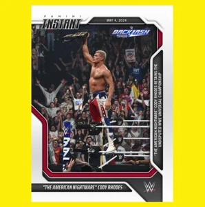 2024 Panini Instant WWE Cody Rhodes RETAINS CHAMPIONSHIP 1/137 Backlash #25 🔥 - Picture 1 of 3