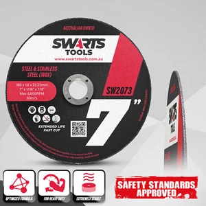 Discos de corte amoladora angular de 7" 180 mm - discos de ruedas delgadas de 1,6 mm para metal/acero - Imagen 1 de 12