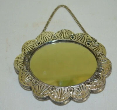 Ancien Miroir Argent Massif 900 Turc Ottoman - Photo 1/4