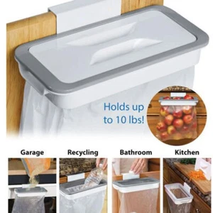 US Kitchen Hanger Trash Rubbish Bag Hanging Holder Cupboard Garbage Storage Rack - Picture 1 of 12