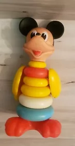 Mickey Mouse Stack Toy Made In Brazil Vintage Disney - Picture 1 of 12