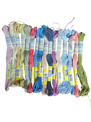 Sullivans Embroidery Floss Lot of 16 Skeins Cross Stitch Various Colors New - Image 1 of 4