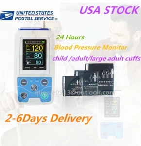 NIBP Holter 24Hour Ambulatory Digital Blood pressure Monitor 3 Cuffs,PC Software - Bild 1 von 9