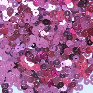 PALLETTES DE LENTEJUELAS PLANAS de 4 mm sueltas ~ rosa intenso metálico ~ hechas en EE. UU. - Imagen 1 de 2