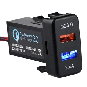 Dual USB Port Ladegerät Buchse Quick Charge 3.0 & 2.4A für Toyota - Bild 1 von 7