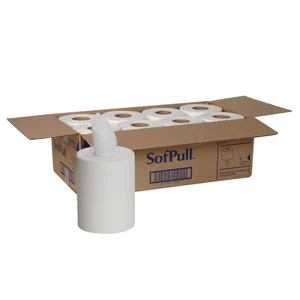 Gorra SofPull Premium Jr. Toallas de papel de 1 capa, 275 por rollo, paquete de 8 rollos - Imagen 1 de 8