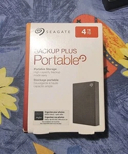 4TB Seagate 2.5" USB 3.0 Backup Plus Portable HDD Silver - Picture 1 of 4