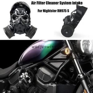 New Skull Air Cleaner Air Filter Cleaner System Intake For Nightster RH975 S - Picture 1 of 12