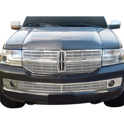 For Lincoln Navigator 07-14 1-Pc Chrome Polished 1.8 mm Wire Mesh Bumper Grille Foto 1 de 4