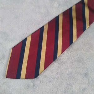 Robert Talbott Repp Silk Tie Red Gold Blue Regimental Stripes - Picture 1 of 7
