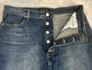 Banana Republic Jeansrock Damen 10 Knopfleiste Stretch adrette Cowgirl Y2k 90er - Bild 1 von 9
