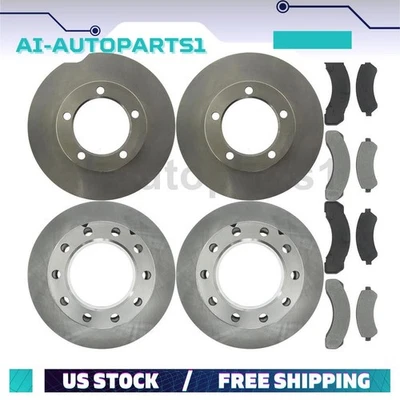 Rotores de freio traseiros + kit de pastilhas de freio para Chevrolet P30 1997 1998 1999 - Imagem 1 de 4