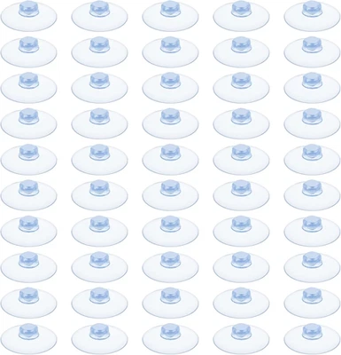 Ventosas de 20 mm, 50 piezas ventosas de goma transparente para mini ventosas de mesa de vidrio Foto 1 de 4