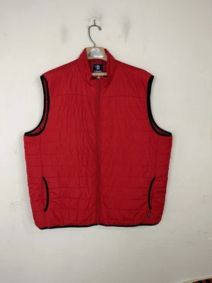 Chaps Para Hombre XXL Rojo Ardiente Cremallera Completa Acolchado Chaleco Abombado Chaqueta Sin Mangas Foto 1 de 4