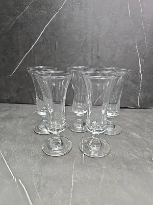 5 Liqueur Cordial Shot Glasses Clear Stemware 4.25" - Image 1 of 4