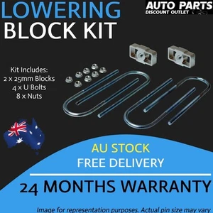 Lowering Block Kit Mazda B2600 1" (25mm) 16mm Locating Pins 75mmx12mm Ubolts - Picture 1 of 4