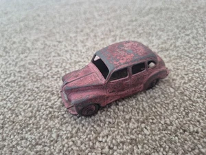 VINTAGE 1940'S DINKY TOYS 40D AUSTIN DEVON CAR RED NICE ORIGINAL MODEL - Picture 1 of 4