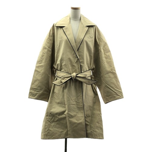 BALENCIAGA Cappotto oversize pelle tubino 36 beige nero donna usato0