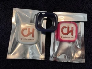 AtChroma Silicon Bumper Cases Only. 3-Pink, White, Navy Apple Watch 9 41 - Picture 1 of 5