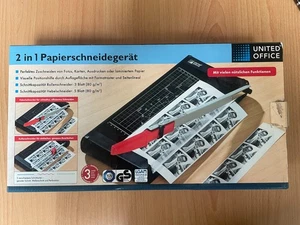 2 in 1 Papierschneidegerät Papierschneider Office United Papier Foto  - Bild 1 von 1