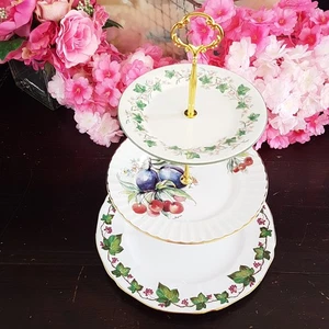 Handmade 3 Tier Bone China Cake Stand Fruit Dessert Serving Tray Cupcake Tower - Bild 1 von 12