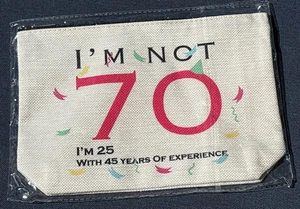 Geschenk 70. Geburtstag lustige Tasche Reißverschluss Make-up Mama Oma ihre Freundin Schwester - Bild 1 von 3