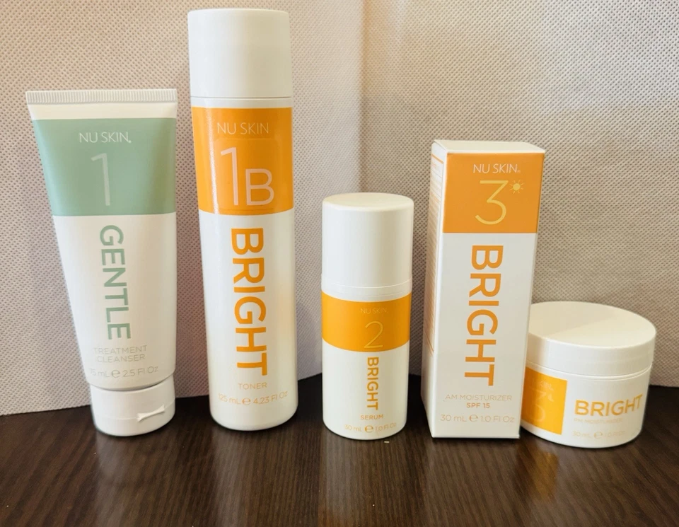 Last Set Nu Skin Set bright Lumispa io Cleanser Toner Serum Am/Pm Moisturizer - Image 1 of 1