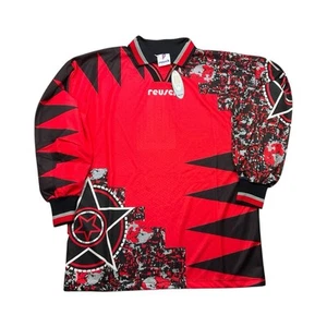 Reusch vintage Trikot Torwart Gr. L 90er Goalkeeper #1 Muster Shirt GK oldschool - Picture 1 of 5