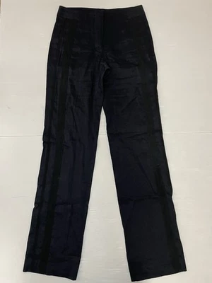 Emporio Armani Navy Trouser Pants With Black Ribbon Stripes Size US 6 FR 38 - Image 1 of 4