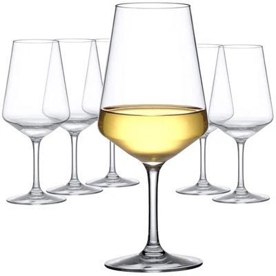 - Sherry - 20-Ounce Unbreakable Tritan Wine Glasses (Set of 6), Plastic White... - Image 1 of 4