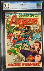 Avengers #98 1972 CGC 7.5 Goliath resumes Hawkeye identity. Hercules returns. - Picture 1 of 2