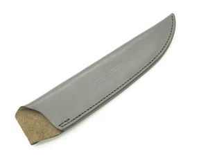 Vtg 1980s Condor 77 Seki Japan Gray Leather Fixed 7" Blade Hunting Knife Sheath - Picture 1 of 2